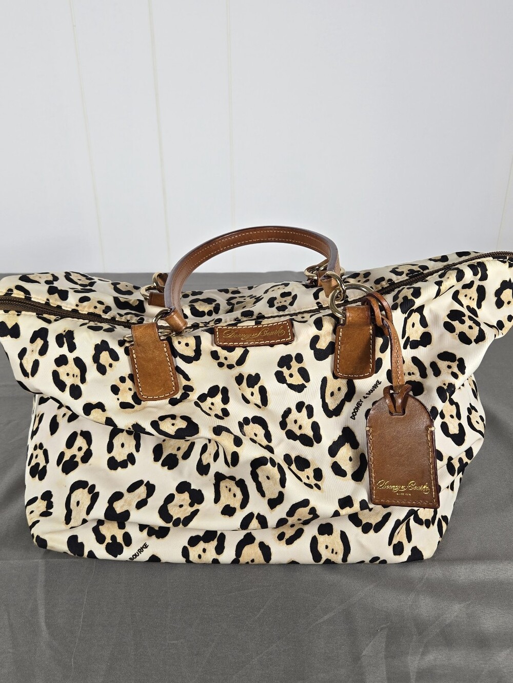 Dooney & Bourke Leopard Print Travel Tote Statement Iconic